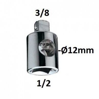 Adapteris 3 krypčių 1/2" - 3/8"