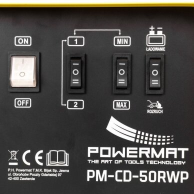 Akumuliatoriaus įkroviklis 12/24V su 200A paleidimu PM-CD-50RWP + NUOTOLINIS VALDYMAS 4