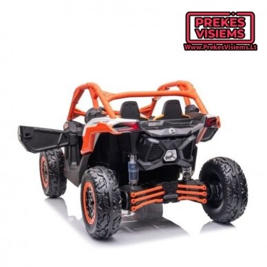 CAN-AM MAVERICK Dvivietis elektromobilis vaikams 24v14Ah oranžinis 4