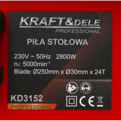 Medienos tiesinio pjovimo staklės su kojom 2800W KD3152 3