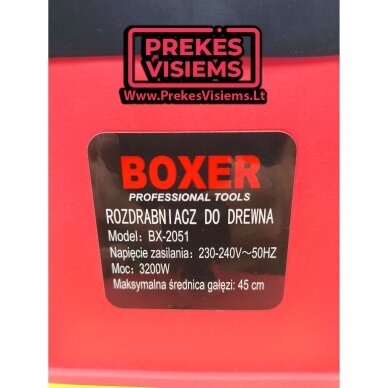 ELEKTRINIS ŠAKŲ SMULKINTUVAS 3200W Boxer BX-2051 9