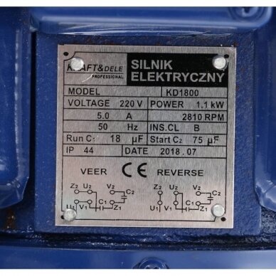 Elektros variklis 1,1KW 220V KD1800 4