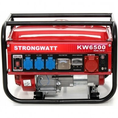 Benzininis trifazis elektros generatorius  KRAFT&DELE - 2500W / 230-380V / 4,8 kW / 6,5 AG (SW100)