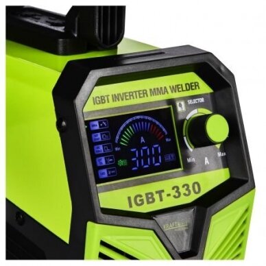 Inverterinis suvirinimo aparatas MMA IGBT LIFT TIG LCD 300A KD1879 2