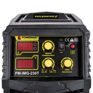 Pusautomatis inverterinis suvirinimo aparatas 230A MIG / MAG / TIG / MMA PM-IMG-230T 2