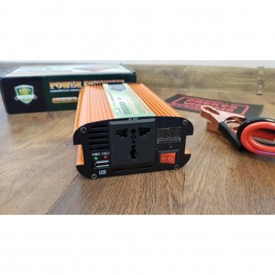 Įtampos keitiklis - inverteris CEJ 12V/220V 1000W + USB 2