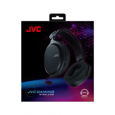 JVC, GG-01WQ, juodos sp. dinaminės ausinės