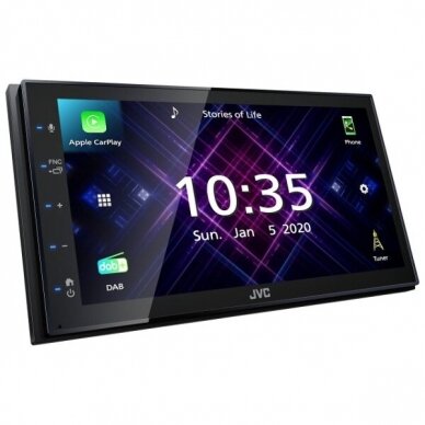 JVC, KW-M565DBT 2-DIN AV grotuvas su 6.8" ekranu, Bluetooth