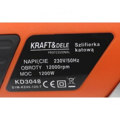 Elektrinis kampinis šlifuoklis 1200W KD3048 4