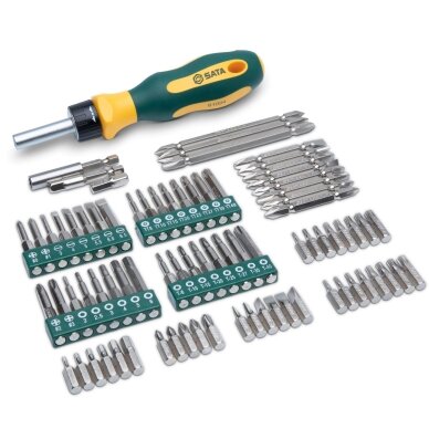 Keičiamų antgalių rinkinys (IMBUS, TORX, SPLINE)(80vnt) 1