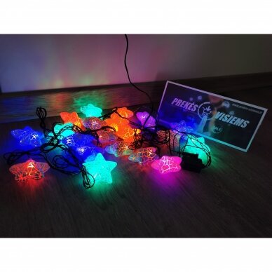 LED girlianda žvaigždės (multi)