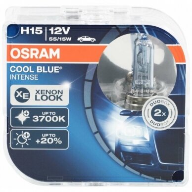 Osram lemputė COOL BLUE Intense, H15,15/55W, 64176CBI-HCB