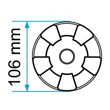 Padas guminis domkratui 106 mm 2