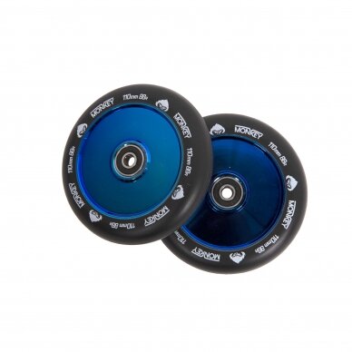 Paspirtuko ratukas Monkey Hollowcore blue-chrome 110mm 1