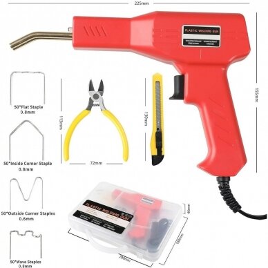 Plastiko suvirinimo aparato rinkinys 50W su kabėmis 1