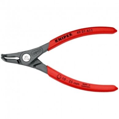 Replės išoriniams žiedams. Lenktos 130mm (Ø10-25mm) KNIPEX