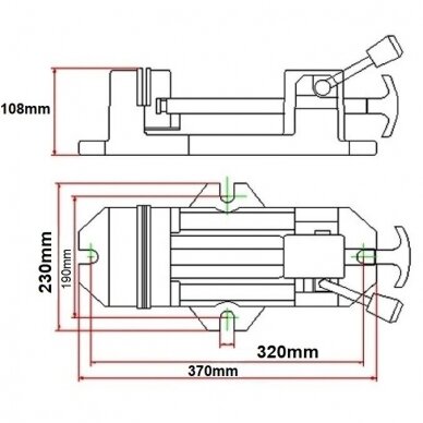 Spaustuvas gręžimo staklėms 160mm (greitas fiksavimas) 5