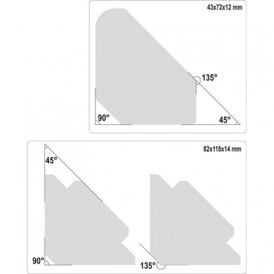 Suvirinimo kampų magnetinių rinkinys (6vnt)(45°-90°-135°) 1