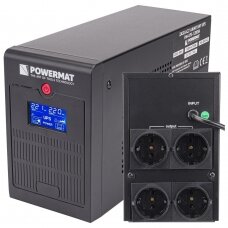 UPS LCD UPS MAITINIMAS 1200VA 720W 2x 7AH PM-UPS-1200M