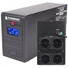 UPS LCD UPS MAITINIMAS 1500VA 900W 2x 9AH PM-UPS-1500M