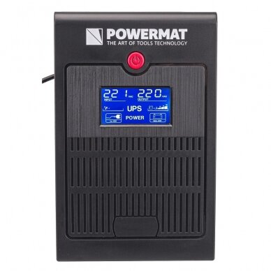 UPS LCD UPS MAITINIMAS 1200VA 720W 2x 7AH PM-UPS-1200M 2