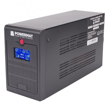 UPS LCD UPS MAITINIMAS 1500VA 900W 2x 9AH PM-UPS-1500M