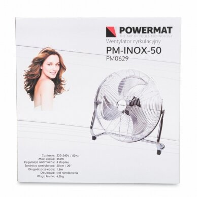 Ventiliatorius pastatomas ant grindų Powermat PM-INOX-50 50CM 250W 7