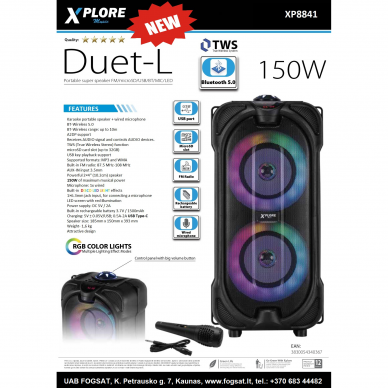 XP-8841 Duet-L  150W 2