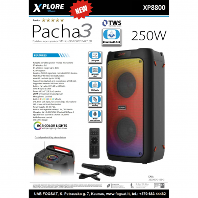 XPLORE  XP8800-3 PACHA3 250W 4